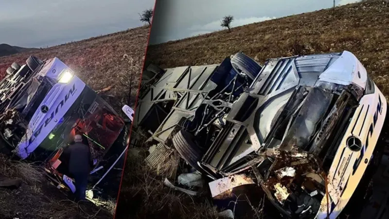 Afyonkarahisar'da yolcu otobüsü devrildi: Ölü ve yaralılar var