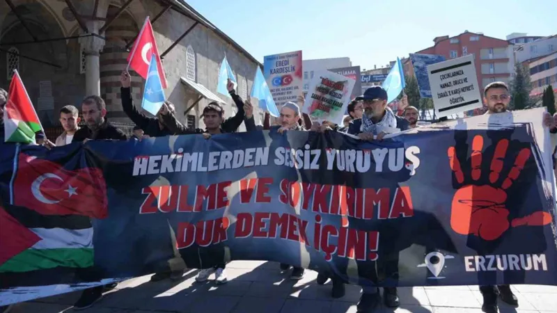 Erzurum'da Sağlıkçılar Gazze İçin Yürüyor! 103 Haftadır Neler Oldu?