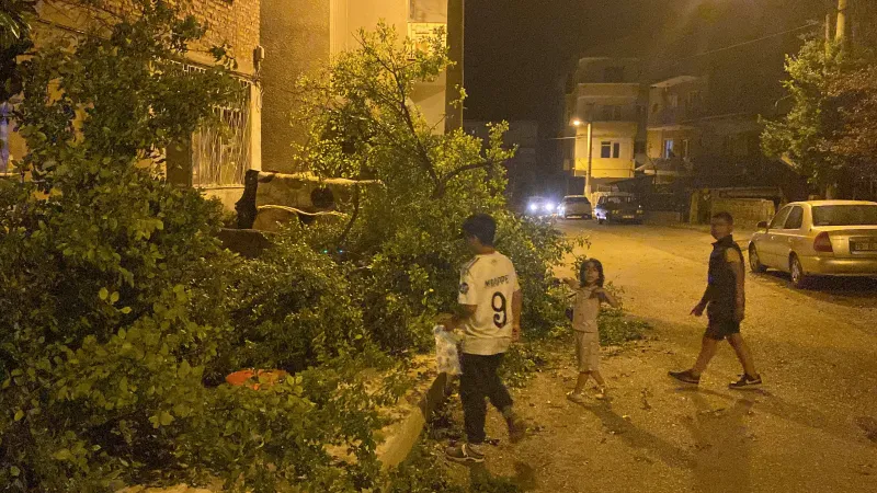 Karabük’te fırtına: Ağaçlar devrildi, çatılar uçtu'