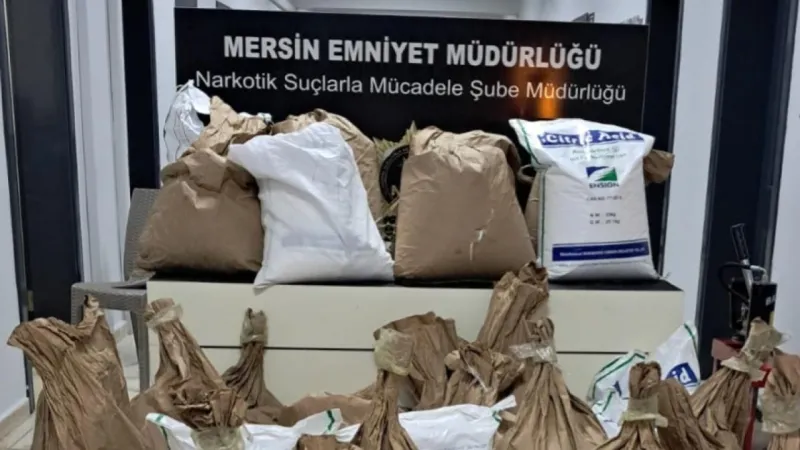 Mersin'de 812 kilogram sentetik toz ecza maddesi ele geçirildi