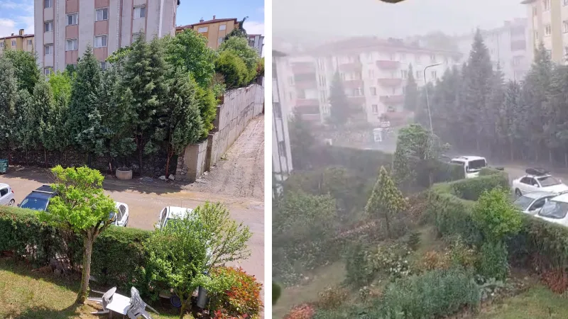 Sakarya'da iki mevsim bir arada; sağanak ve fırtına sonrası güneşli hava