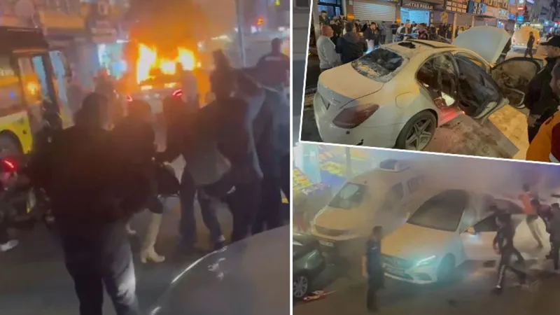 Şampiyonluk kutlamasında hava fişek araç içinde patladı! Otomobil küle döndü