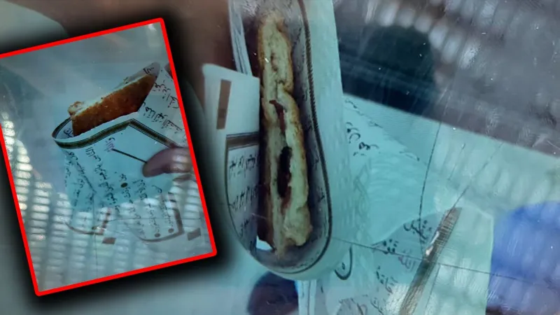 Skandal iddia: Kantinci tostları Kuran-ı Kerim sayfalarına sararak satmış