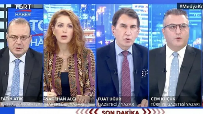 Sunucular ne yapacağını şaşırdı! TGRT Haber canlı yayında depreme yakalandı