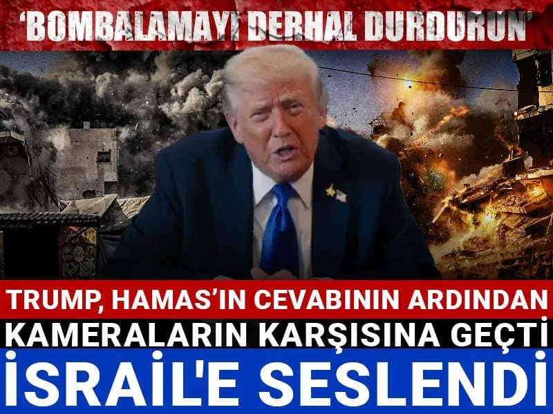 Trump, Hamas’ın cevabının ardından kameraların karşısına geçti İsrail'e seslendi! 'Bombalamayı derhal durdurun'